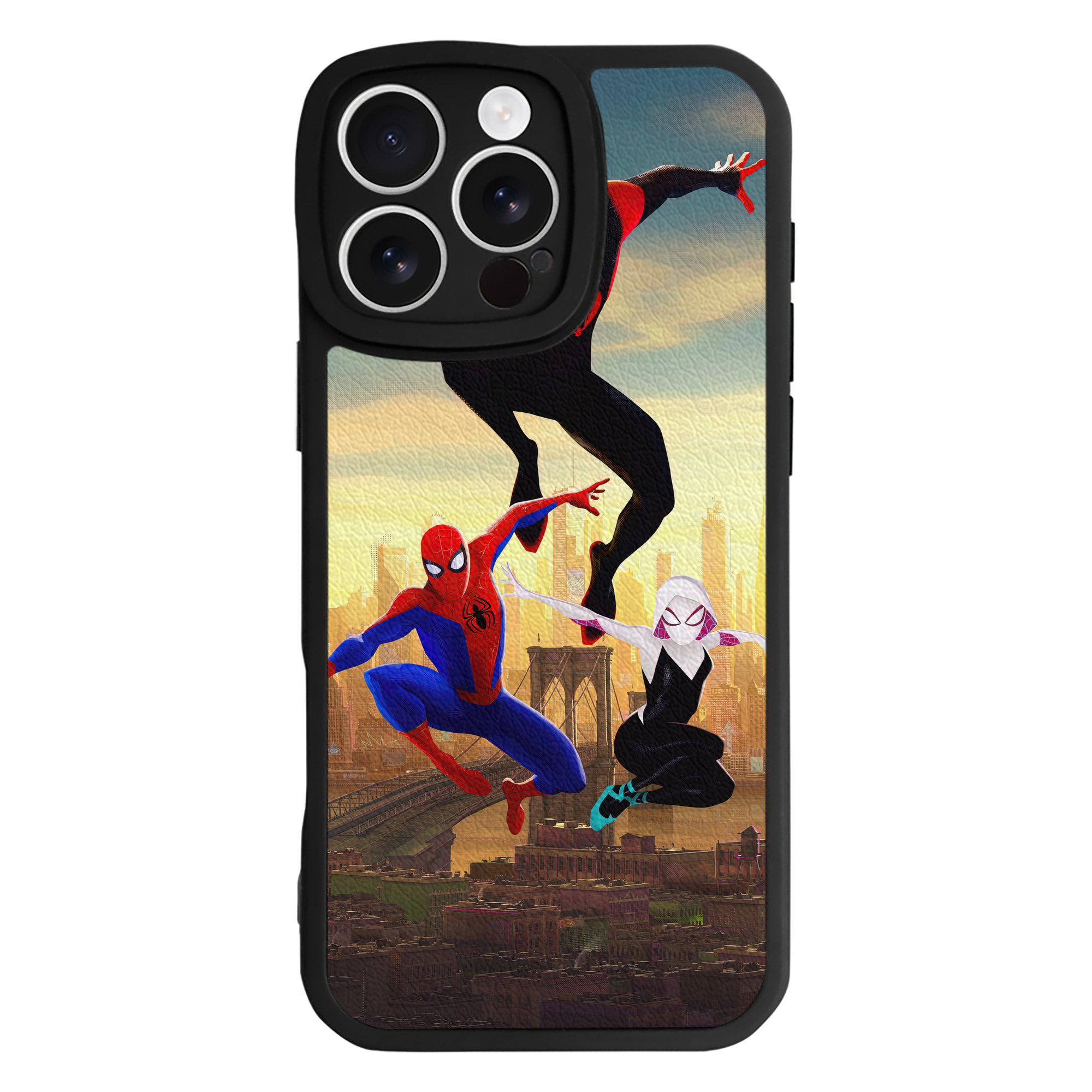 Spider Man スパイダーマン 【iPhone 16シリーズ対応】シリコンスマホケース（レザー調） 材質：シリコン